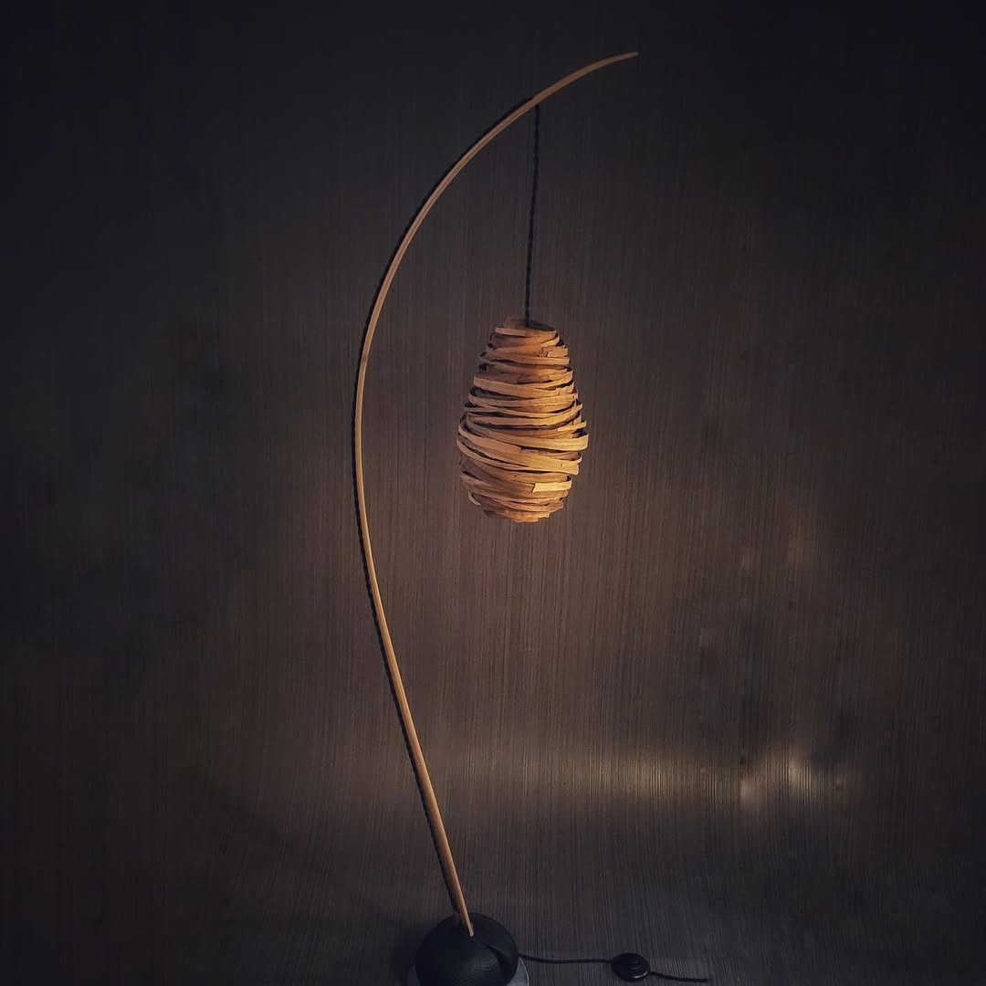Shou Sugi Ban sculptural lamp by Arom Lumen — view on Instagram