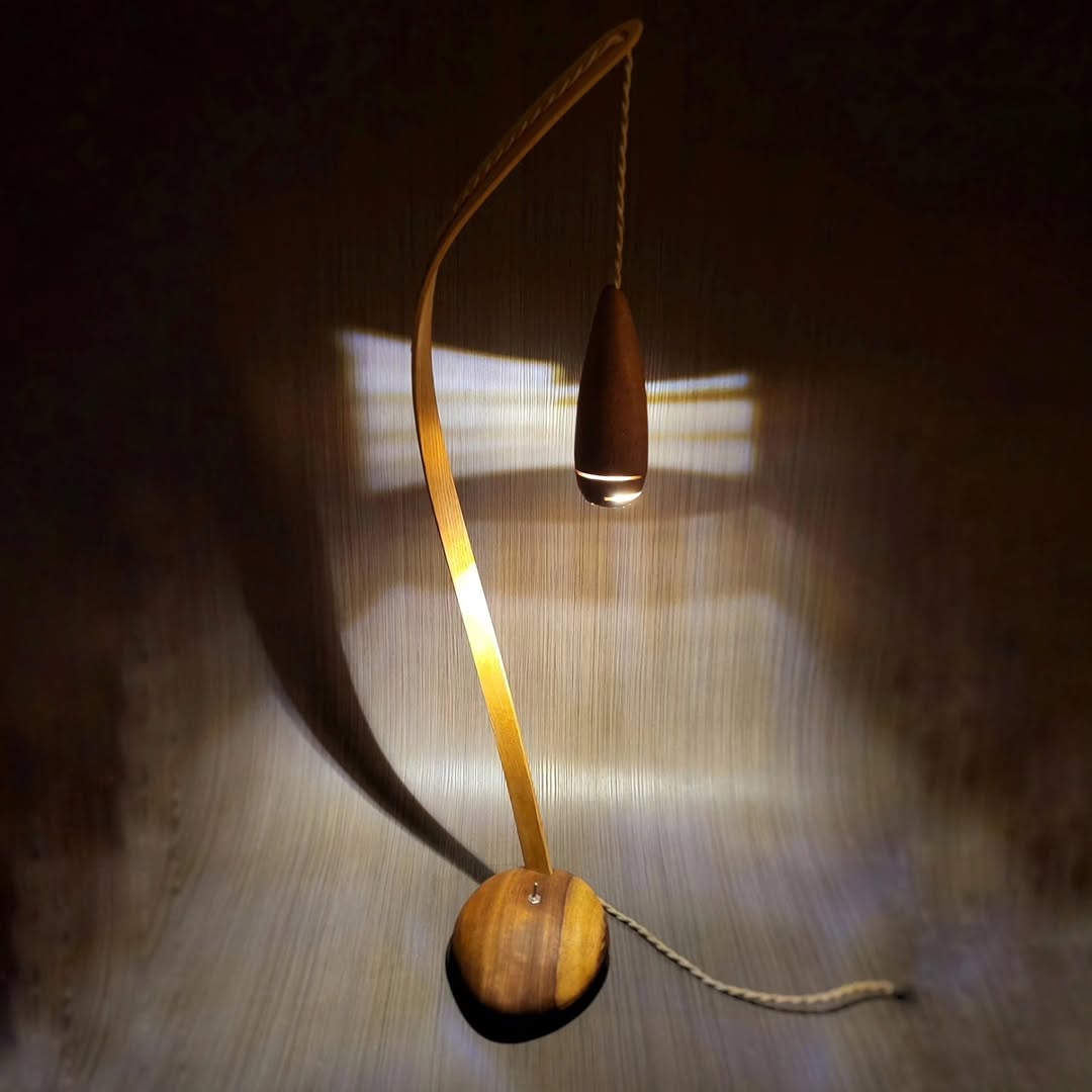 Iroko and Sipo detail — lathe-turned exotic hardwoods